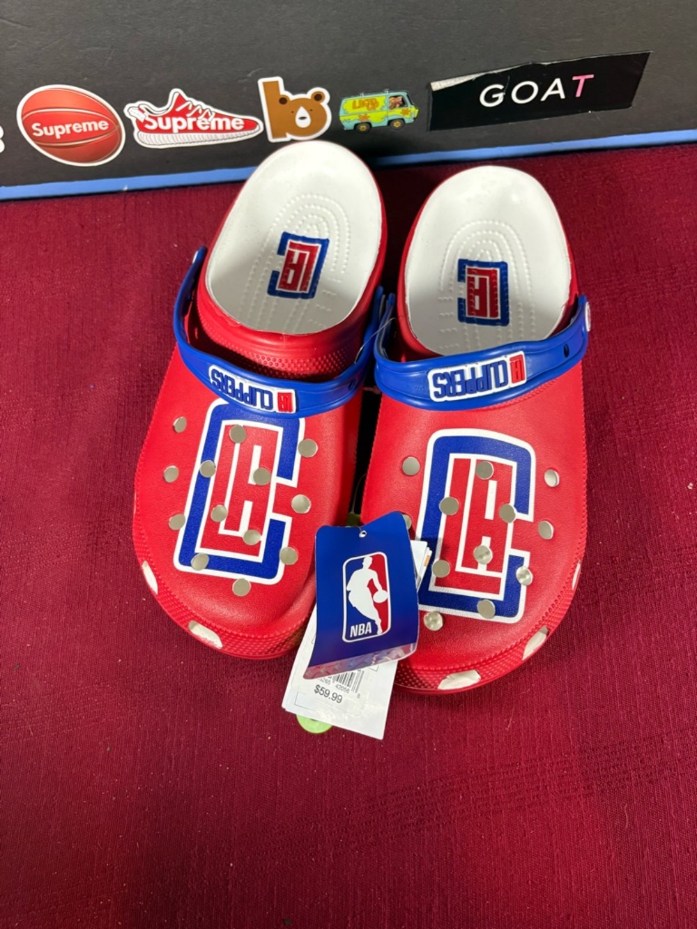 NBA Red and Blue LA Clippers Clog-Style Sandals